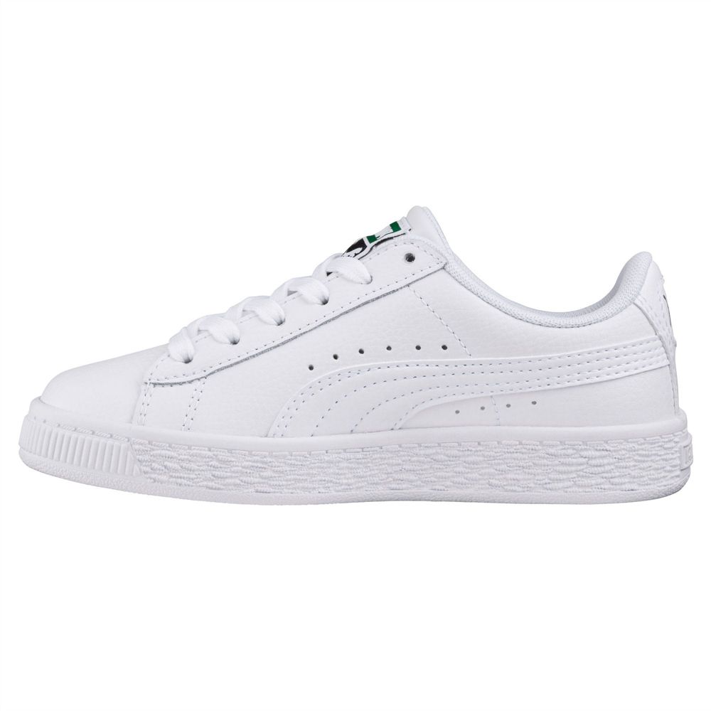 Puma Basket Classic Fiú Sportcipő - Fehér ( Hungary - TCYZW7329 )